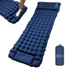 ACTIVE FOREVER Self-inflating Camping Mat, 9cm Thickness Inflatable Sleeping Mat with Pillow Built-in Foot Pump, Compact Waterproof Air Mattress for Outdoor Camping, Backpacking, Hiking, Beach, Blue