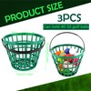 Spaluck 3 Pcs Golf Ball Basket Plastic Golfball Container Green
