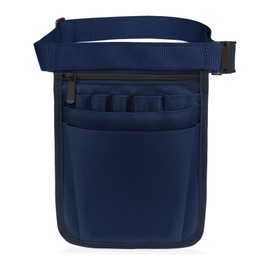 TRkin メディカルナースウエストポーチワンショルダーウエストポーチ仕事用ナースバッグ介護看護師2 WAY仕様軽量男女兼用（青）