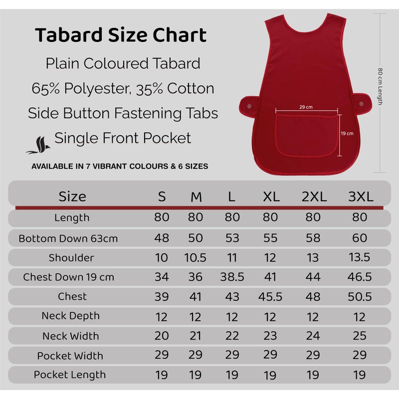LINEN CLOSET® Womens Tabards with Pockets for Men Ladies Cleaning