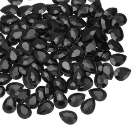 MECCANIXITY 100Pcs 10 x 14 mm Teardrop Rhinestones Acrylic Pointed Back Rhinestone Beads Gems for Jewelry Making Costume Crystal Embellishments Crafts, Light Green