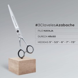 3 Claveles Azbache 6" Hairdressing Scissors