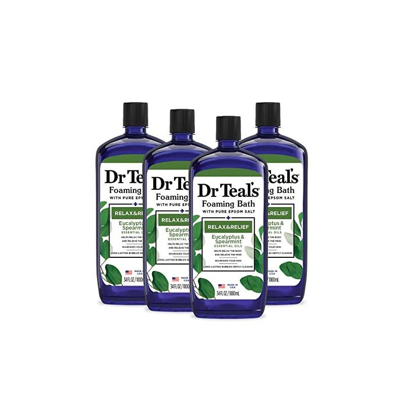 Dr Teal's Foaming Bath with Pure Epsom Salt, Relax &