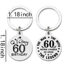 Funny 60th Birthday Keychain for Men Happy 60 Year Old Birthday Gifts for Him Dad Grandpa Birthday Gifts for Husband Brother Birthday Gag Gifts for Uncle Best Friend 60 Yr Old Birthday Gifts Naughty