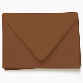 Sepia Brown Envelopes - A7 Gmund Colors Matt 5 1/4 x 7 1/4 Euro Flap 68T, 25 pack