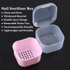 Nail Tool Sterilizer Box Plastic Disinfectant Container for Nail Art