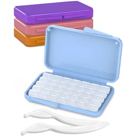 Dental Wax for Braces,Orthodontics Wax for Braces with 4 Box Fruit Braces Wax and 2 Applicator Tool（Mint Strawberries Oranges Grapes）