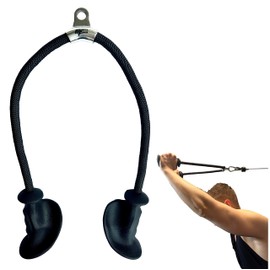 MuscleForge® Ergonomic Triceps Rope, Triceps Grip Rope for Lat Pull, Power Station, Handle for Triceps Training in the Gym or Home