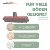 Novaliv Rubber Broom with Handle I Red I Broom Head