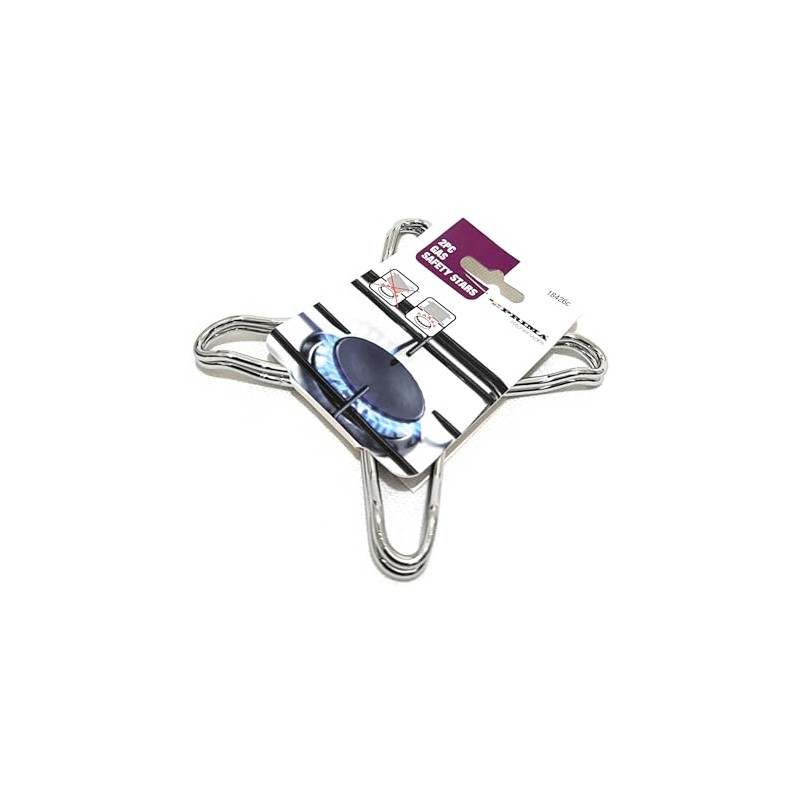 2pc Chrome Plated Gas Safety Stars