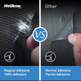 Holikme Window Screen Repair Tape, Door Window Fly Lanai Screen Repair kit Patch Tape Strong Adhesive Long Lasting Fiberglass Covering Wire Mesh Repair Tape Seal for Repair Holes Tears 2"W×80"L, Grey