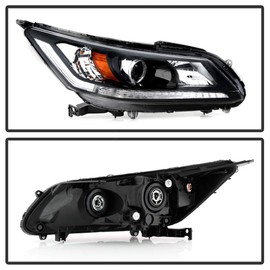 ACANII - For [Factory Halogen Model w/o LED DRL] 2013-2015 Honda Accord Sedan Projector Headlights Headlamps Left+Right