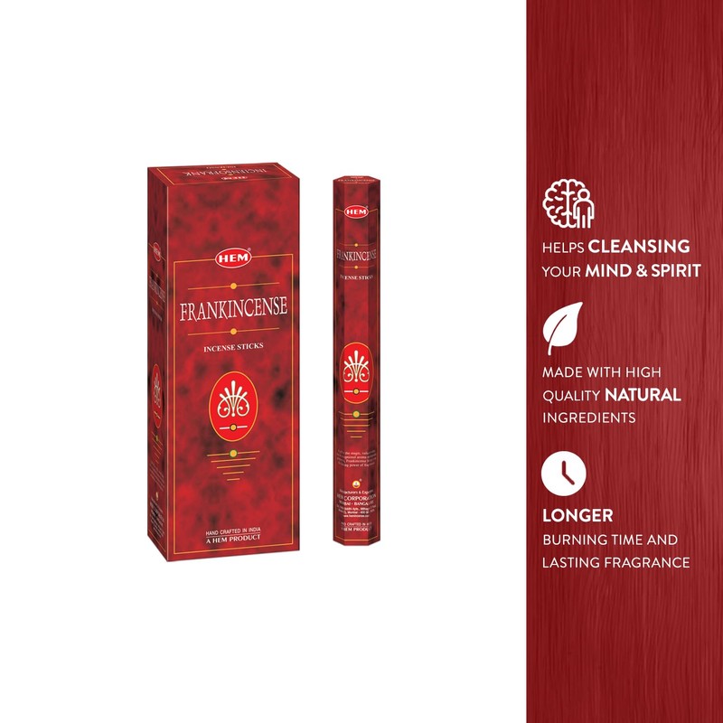 Frankincense - Box of Six 20 Sticks Tubes, 120 Sticks