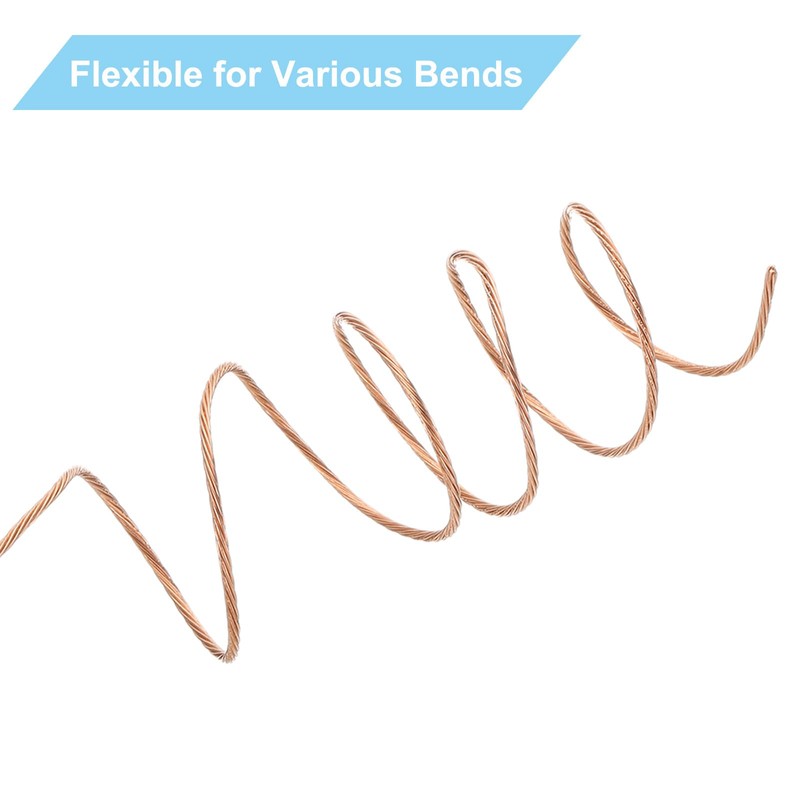 PATIKIL Bare Copper Ground Wire, 18 Gauge 50 Feet Solid
