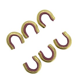 Southland Archery Supply String Nocking Points Bowstring Brass Nock Point - Made in USA - for Recurve or Compound Bows - 6/Pack (Purple Long Cam for 20-22 Strand String)