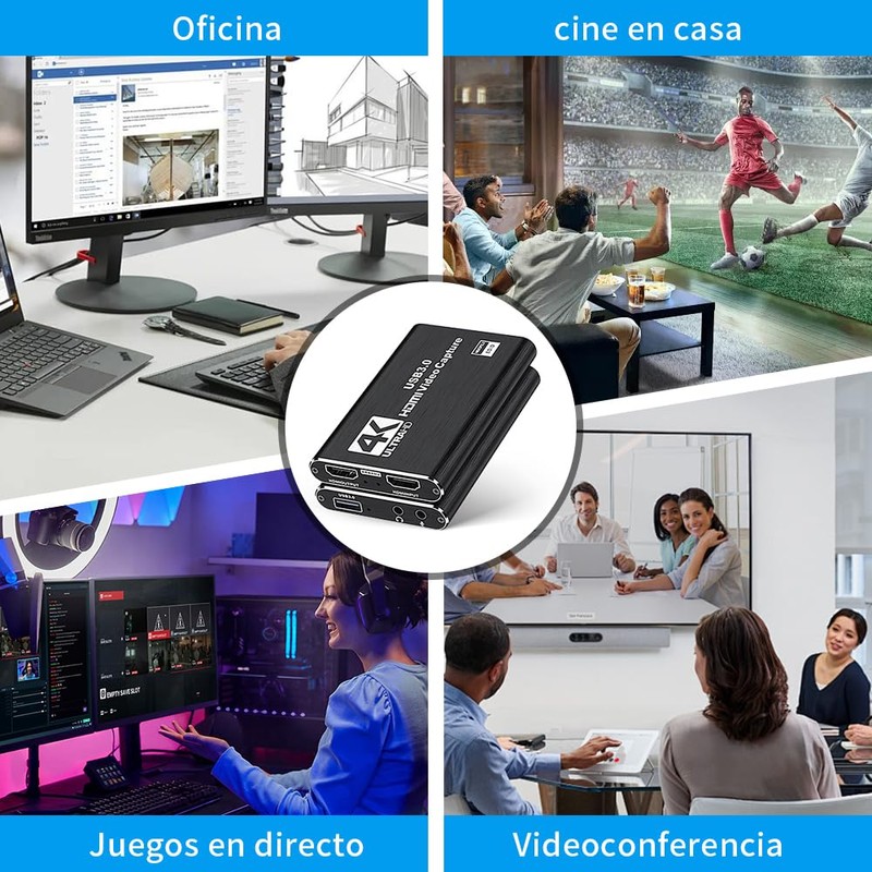 vantisan Capturadora de Video HDMI, 4K HDMI a USB3.0 Video
