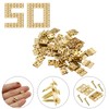 Bivethoi 50 Pcs Super Mini Metal Hinges Retro Brass Cabinet