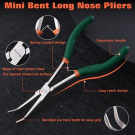 SPEEDWOX Mini Tapered Lead Pliers, Vent Type, Tapered Pliers, Vent Type, Needle Remover Pliers, Long, Mini Bend, Micro Radio Pliers, Radio Pliers, Tool, Bend, Thin, Bent Pliers, Long Type, Long Reach,