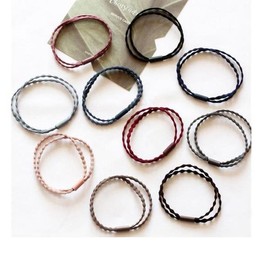 10 Simple Double-Strand Hair Ties / 심플 두줄머리끈 10개