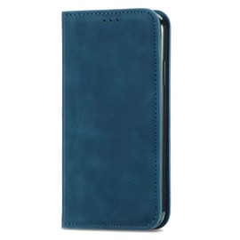 ILING Case for OPPO A5 Pro 5G/4G, Premium Leather PU Skin Wallet Cover Retro Flip Folio Shockproof Case with Card Slots, Kickstand, Magnetic Close, RFID Blocking (Blue)
