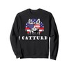 Catturd Lustiger Katzenliebhaber, patriotische Katze, Mutter, Katze, Vater, Haustierbesitzer Sweatshirt