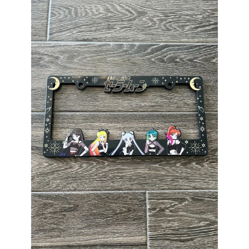 Sailor Moon License Plate Frame with a punk theme