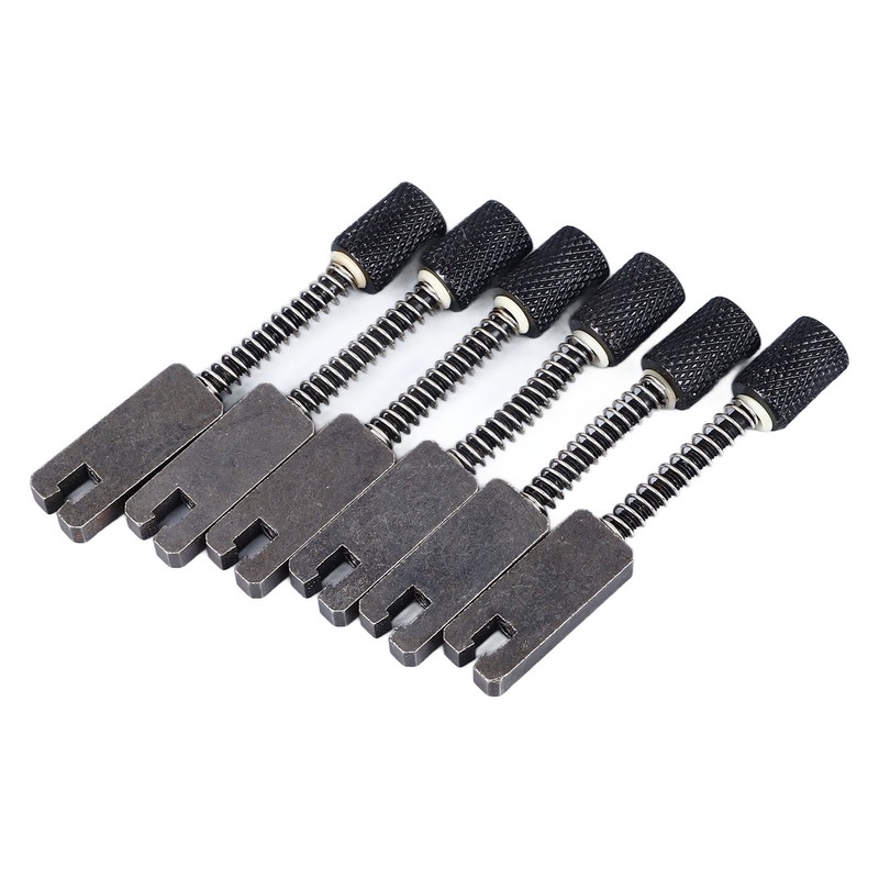6 Pcs Headless Electric Guitar Bridge Saddle Precise Pitch Adjustment