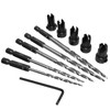 Mesee 5 Piece Countersink Drill Bit Set, High-Speed Steel Drill