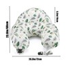 PandaEar Nursing Pillow, Green Leaves，Wider Feeding Pillows for Breastfeeding, with