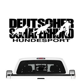 siviwonder German Shepherd Dog Sport Car Sticker Dog Foil Shepherd Colour Black, Size 30 cm