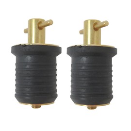 Vicue New Version 2 Pcs Boat Plug Snap Plugs T Handle Boat Drain Plug Rubber Plugs with Brass Handle Marine Twist Plug Boat Accessories