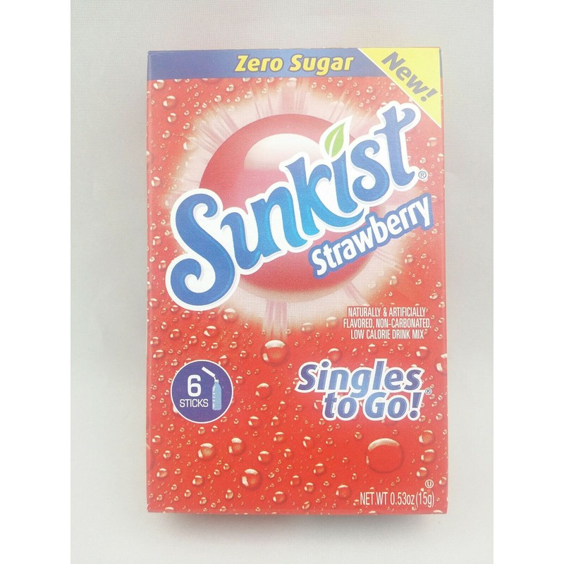 Sunkist Singles To Go Lot Of 4 Fruit Flavors Zero