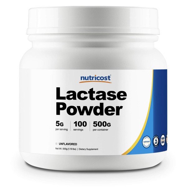 Nutricost Lactase Powder 500 Grams - Non-GMO, Gluten Free, Lactase Powder