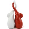 AEVVV Red White Elephant Figurines with Trunk Up 10 in