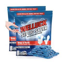 WELLUCK 50 Packs RV Toilet Treatment Drop Ins, Holding Tank Deodorizer for RV...