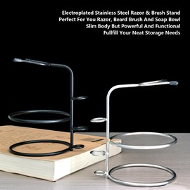 Makidar Premium Razor and Shaving Brush Stand Safety Razor Double-Sided Holder