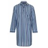 Mens Summer Nightshirt Poly Cotton Stripe (XXL, Navy)