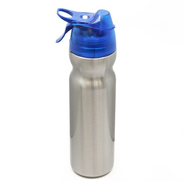 Stainless Steel Vacuum Insulated Bottle with Cooling Mist Function Drink Mist SS DMSS2-BL (Blue) Sports, Fitness, Touring
