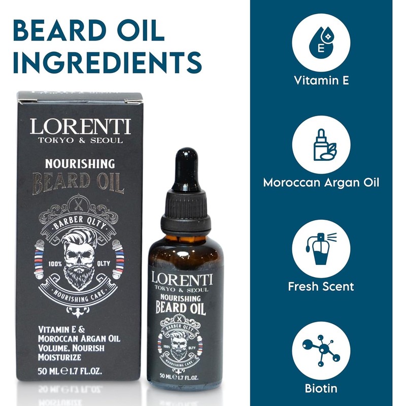 Lorenti Premium Beard Oil 100% Natural Beard Conditioner & Organic