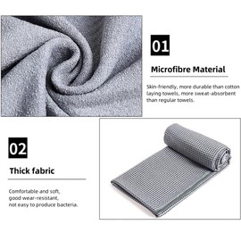 Oaygat Yoga Mat Towel Non Slip Hot Yoga Mat Towel 24" x72" Quick Dry Fitness Mat Yoga Blanket Cloth Mat Towel Sweat Absorbent Mat Towel with Grip Dot Yoga Towel Washable Grip Towel with Mesh Carry Bag