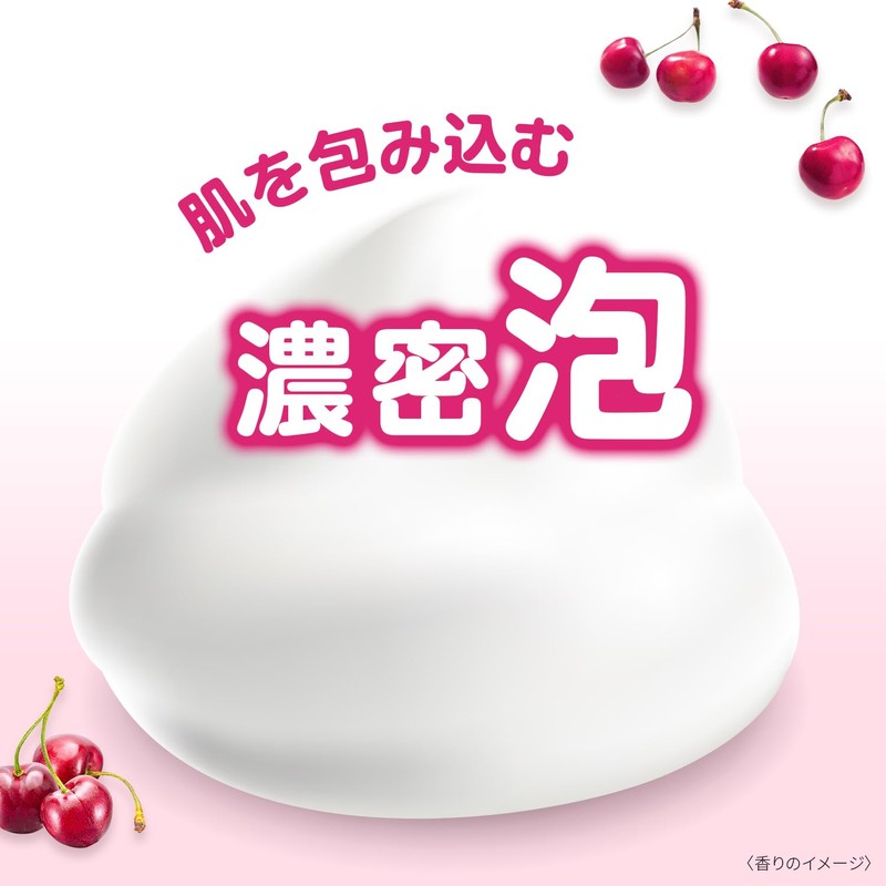 Dove Body Soap, Fluffy Body Wash, Cherry & Apricot Milk