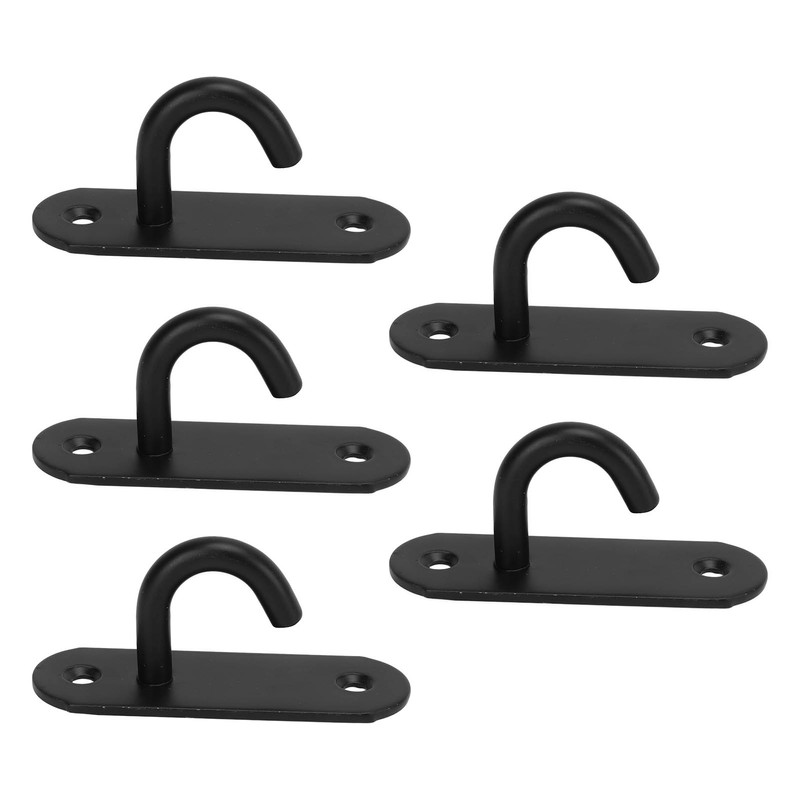 5pcs Ceiling Hook Pad Thickened Black Stainless Steel Baking Painting