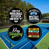 Funny Pickleball Players Set of 4 Pin Back Buttons