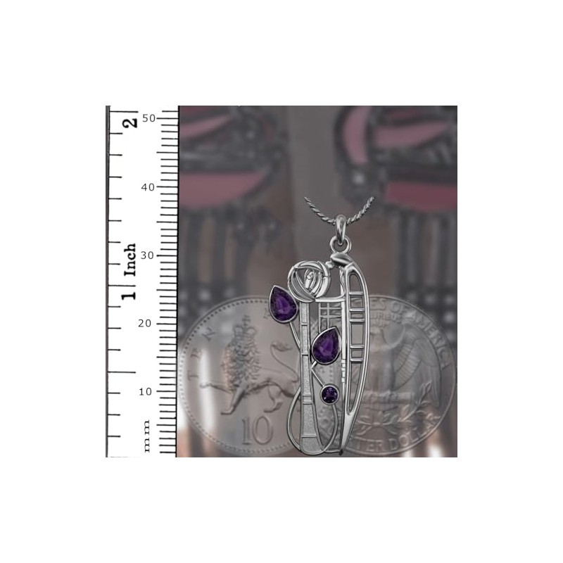 CHARLES RENNIE MACKINTOSH Silver Pendant - Nairn Necklace. Mackintosh Jewellery