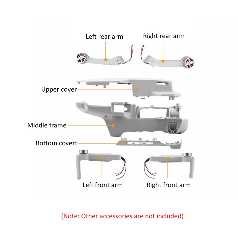 Drone Upper Cover Shell Replacement Repair Parts Fit for DJI