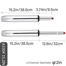 Gjpwyfdc Chair Piston15.2in,Gas Lift Cylinder8-3.5/4''Travel Length, Office Chair Gas Lift Cylinder Heavy Duty(440lbs) Universal Size Fits Most Executive Chairs.(V38.5cm)