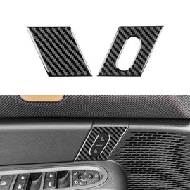 FXETRNL Real Carbon Fiber Door Lock Button Box Sticker, Decor Covers for MINI 2024 2025 U25 Countryman, Protect Panels Center Console Car Interior Accessories, Black