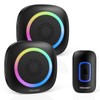TECKNET Wireless Doorbell with 2 Portable Receivers, Battery Powered Doorbell