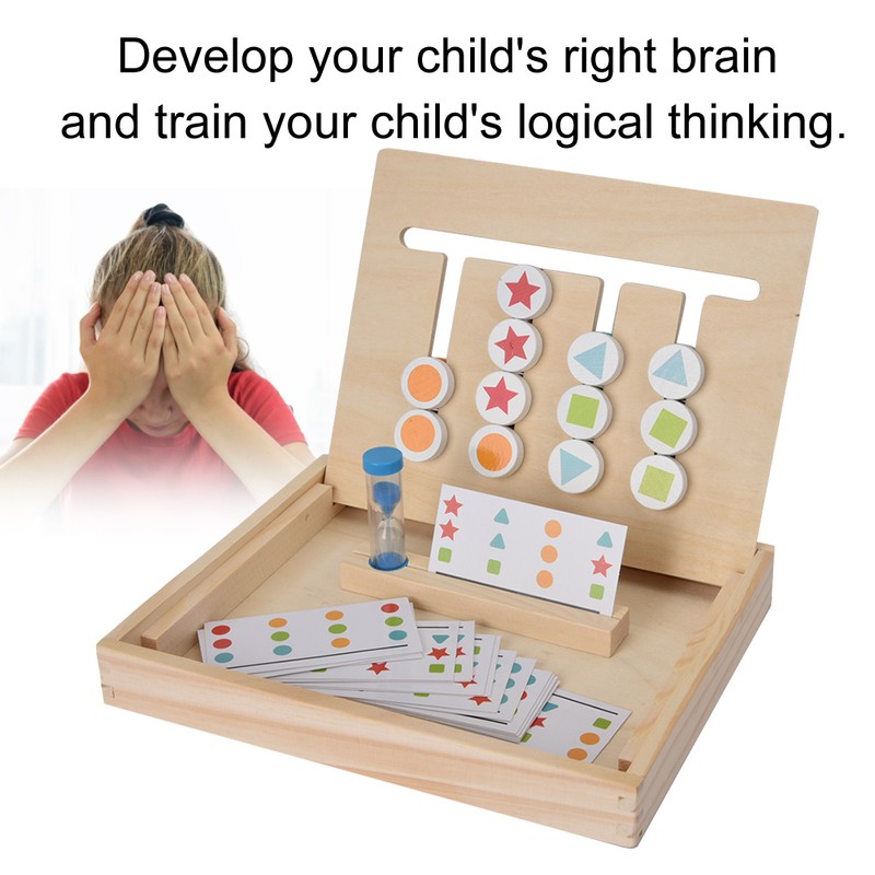 Children Educational Toy Four Color Wooden Blocks Logical Thinking Training