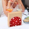 Acrylic Napkin Holder Snowflakes Pattern Red Modern Decorative Dinner Paper